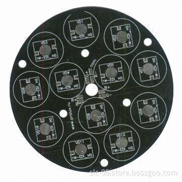 Single-side PCBs, solder mask black and surface HASL LF, with 0.8mm board thickness